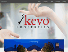 Tablet Screenshot of kevoproperties.com